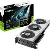 Placa video GIGABYTE GEFORCE RTX 4060 EAGLE OC ICE 8GB GDDR6 128bit, PCIE 4.0, 2x DP 2x HDMI