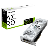 GIGABYTE Video Card NVIDIA GeForce RTX 5070 AERO OC 12G (12GB GDDR7/192bit, PCI-E 5.0, Recommended PSU 750W, 16Pin Power connector, 3x DP, 1x HDMI)