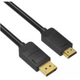 Cablu video Vention, DisplayPort(T) la HDMI(T), 1.5m, rezolutie maxima 1080p la 60 Hz, conectori auriti, cupru, invelis PVC, negru, 