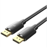 Cablu video Vention, DisplayPort(T) la DisplayPort(T), 1.5m, rezolutie maxima 4K la 60Hz, conectori auriti, cupru/argint, invelis PVC, negru, 