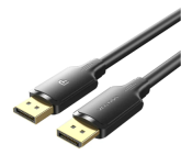 Cablu video Vention, DisplayPort(T) la DisplayPort(T), 2m, rezolutie maxima 4K la 60Hz, conectori auriti, cupru/argint, invelis PVC, negru, 