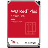 HDD NAS WD Red Plus CMR (3.5'', 14TB, 512MB, 7200 RPM, SATA 6Gbps, 180TB/year)