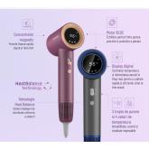 Uscator de par Heinner HHD-H17DBLDC-PP, ionizare, motor BLDC, putere: 1700 W, display, 3 trepte de putere, 4 setari de temperatura, concentrator magnetic, culoare: violet
