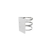 Hikvision horizontal pole mount, DS-1673ZJ; Colour: white; Material: Steel(mounting board) and Stainless Steel(clamp); Diameter of clamp: Φ67-127mm; Match up with pendant mount.