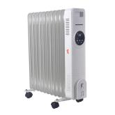 CALORIFER CU ULEI HEINNER HOH-YD11WH, 11 ELEMENTI: 120x550 mm, DISPLAY, TELECOMANDA, 3 SETARI DE TEMPERATURA: 1000W/1500W/2500W, TERMOSTAT AJUSTABIL, PROTECTIE SUPRAINCALZIRE, PROTECTIE IN CAZ DE RASTURNARE, ROTI, CULOARE: ALB