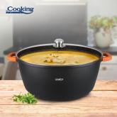 SEMIOALA ALUMINIU+CAPAC 44X19 CM,23L,DARK LINE, COOKING BY HEINNER