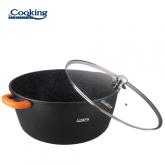 SEMIOALA ALUMINIU+CAPAC 44X19 CM,23L,DARK LINE, COOKING BY HEINNER