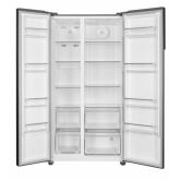 Side by side Heinner HSBS-HM532NFXE++, Full No Frost, Compresor Dual Inverter, clasa energetica E, display touch, control electronic, capacitate totala: 532L, capacitate frigider: 347L, capacitate congelator: 185L, functie SMART, functie ECO, Super racire