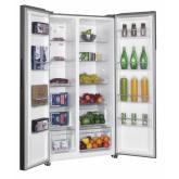 Side by side Heinner HSBS-HM532NFXE++, Full No Frost, Compresor Dual Inverter, clasa energetica E, display touch, control electronic, capacitate totala: 532L, capacitate frigider: 347L, capacitate congelator: 185L, functie SMART, functie ECO, Super racire