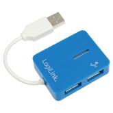 HUB extern LOGILINK, porturi USB: USB 2.0 x 4, conectare prin USB 2.0, cablu 0.05 m, albastru, 
