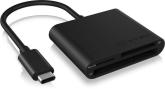 CARD Reader Icy Box interfata USB 3.2 Gen 1, citeste/scrie: CF, SD, microSD, adaptor USB Type-C, 15cm, 