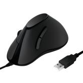 MOUSE Logilink, PC sau NB, cu fir, USB, optic, 1000 dpi, butoane/scroll 5/1, ergonomic, negru, 