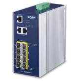 SWITCH  Planet IP30 Industrial 8* 100/1000F SFP + 2*10/100/1000T Full Managed Ethernet Switch (-40 to 75 deg 