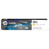 Cartus Cerneala Original HP Yellow, nr.981A, pentru PageWide 556dn|556xh|E55650dn|MFP 586z|586dn|586f|E58650z|E58650dn, 6k, incl.TV 1.2incl.TV 