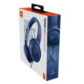 JBL Tune 500, OnEar Universal Headphones 1-button Mic/Remote - Blue (JBLT500BLU)