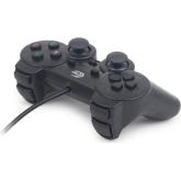 GAMEPAD cu fir GEMBIRD, 2x console, PC, USB, negru, 