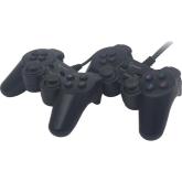 GAMEPAD cu fir GEMBIRD, 2x console, PC, USB, negru, 