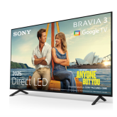 Televizor Sony BRAVIA 3 LED 75S39, 189 cm, Smart Google TV, 4K, Clasa E