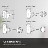 TP-LINK KE100, Termostat smart wireless pentru calorifer, 2.4 GHz Wi-Fi, 868 MHz, Android 5.0 sau mai recentă, iOS 10 sau mai recentă.