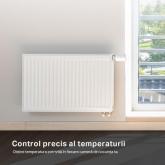 TP-LINK KE100, Termostat smart wireless pentru calorifer, 2.4 GHz Wi-Fi, 868 MHz, Android 5.0 sau mai recentă, iOS 10 sau mai recentă.