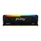 Memorie RAM Kingston Fury Beast RGB, DIMM, DDR4, 16GB, 3600MHz, CL18, 1.35V, RGB Lighting