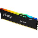Memorie RAM Kingston , DIMM, 16GB (2x8GB) DDR5, CL40, 5200MHz FURY Beast RGB