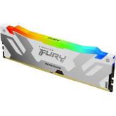 Memorie RAM Kingston, DIMM, DDR5, 32GB, 6000MHz, CL32, 1.35V, FURY Renegade White, RGB