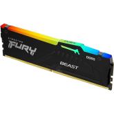 Memorie RAM Kingston, DIMM, DDR5, 8GB, 6000MHz, CL36, 1.35V, FURY Beast, RGB