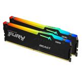Memorie RAM Kingston, DIMM, DDR5, 32GB, 6000MHz, CL40, 1.35V, FURY Beast, Kit of 2, RGB