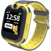 Kids smartwatch, 1.54 inch colorful screen, Camera 0.3MP, Mirco SIM card, 32+32MB, GSM(850/900/1800/1900MHz), 7 games inside, 380mAh battery, compatibility with iOS and android, Yellow, host: 54*42.6*13.6mm, strap: 230*20mm, 45g