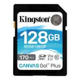 Card de Memorie SD Kingston Canvas GO Plus, 128GB, Class 10