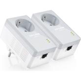 TP-Link Kit POWERLINE, HomePlug AV, 500Mbps, Ultra Compact Size ,PassThrough, Green Powerline, Plug and Play, 2 bucati TL-PA4010P