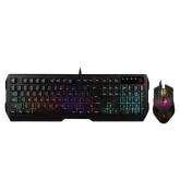 Kit tastatura si mouse A4tech Bloody gaming cu fir 104 taste, mouse 3200dpi, negru