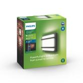 Aplica LED pentru exterior Philips Petronia, 12W (83W), 1200 lm, lumina calda (2700K), IP44, 190x190x53mm, Antracit