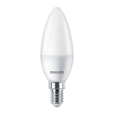 6 Becuri LED Philips B35, E14, 5W (40W), 470 lm, lumina calda (2700K) ,mat