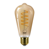 Bec LED vintage (decorativ) Philips Classic Gold Bulb ST64, EyeComfort, E27, 4W (25W), 250 lm, lumina calda (1800K), dimabil, cu filament