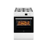 60x60 cm; Mixt; 4 arzatoare gaz; Gratare fonta; Cuptor electric multifunctional (11 functii); Plus Steam -gatire cu abur; AirFry; Siguranta plita;  Timer cu display electronic; Aprindere integrata; Iluminare cuptor; Grill electric; Usa cu 2 straturi de ge