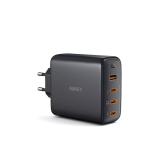 Alimentator retea Aukey, PA-B7S BK, 100W, fast charge, 3 x USB-C, 1 x USB-A, negru, 