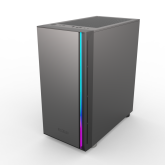 CARCASA PCCOOLER, Middle Tower, mATX, ITX, fara sursa, sticla securizata, 1 ventilator inclus ARGB, negru, USB 3.2 gen 1 x 1, USB 2.0 x 2, mic, audio, 