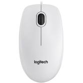 LOGITECH B100 Wired Mouse - WHITE - USB - B2B