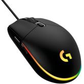 Logitech mouse cu fir G102 RGB, 6 butoane, 8000 dpi, senzor optic, USB, negru
