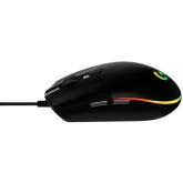 Logitech mouse cu fir G102 RGB, 6 butoane, 8000 dpi, senzor optic, USB, negru
