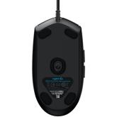 Logitech mouse cu fir G102 RGB, 6 butoane, 8000 dpi, senzor optic, USB, negru