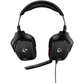 LOGITECH G332 Wired Gaming Headset - LEATHERETTE - BLACK/RED - 3.5 MM