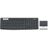 LOGITECH K375s Multi-Device Wireless Keyboard and Stand Combo - GRAPHITE/OFFWHITE - US INT'L