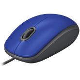 LOGITECH M110 Wired Mouse - SILENT - BLUE - USB