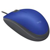 LOGITECH M110 Wired Mouse - SILENT - BLUE - USB