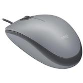 LOGITECH M110 Wired Mouse SILENT - MID GRAY - USB