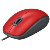 LOGITECH M110 Wired Mouse - SILENT - RED - USB