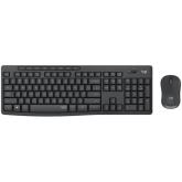 Logitech kit wireless silent MK295, SilentTouch Technology, spill- resistant, 2.4GHz, gri